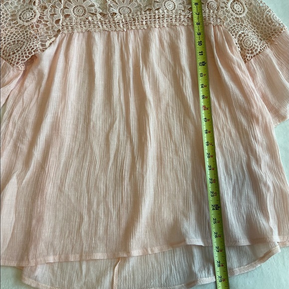Forgotten Grace Blouse Womens Pink Top with Lace Detail Size XL - Picture 7 of 10
